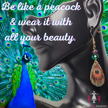 Load image into Gallery viewer, Peacock Earrings