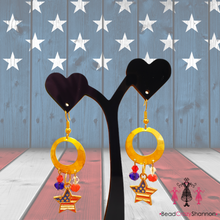 Load image into Gallery viewer, Star Spangled USA Earrings