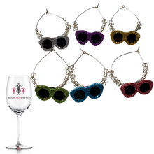 Load image into Gallery viewer, Sunglasses Wine Charms
