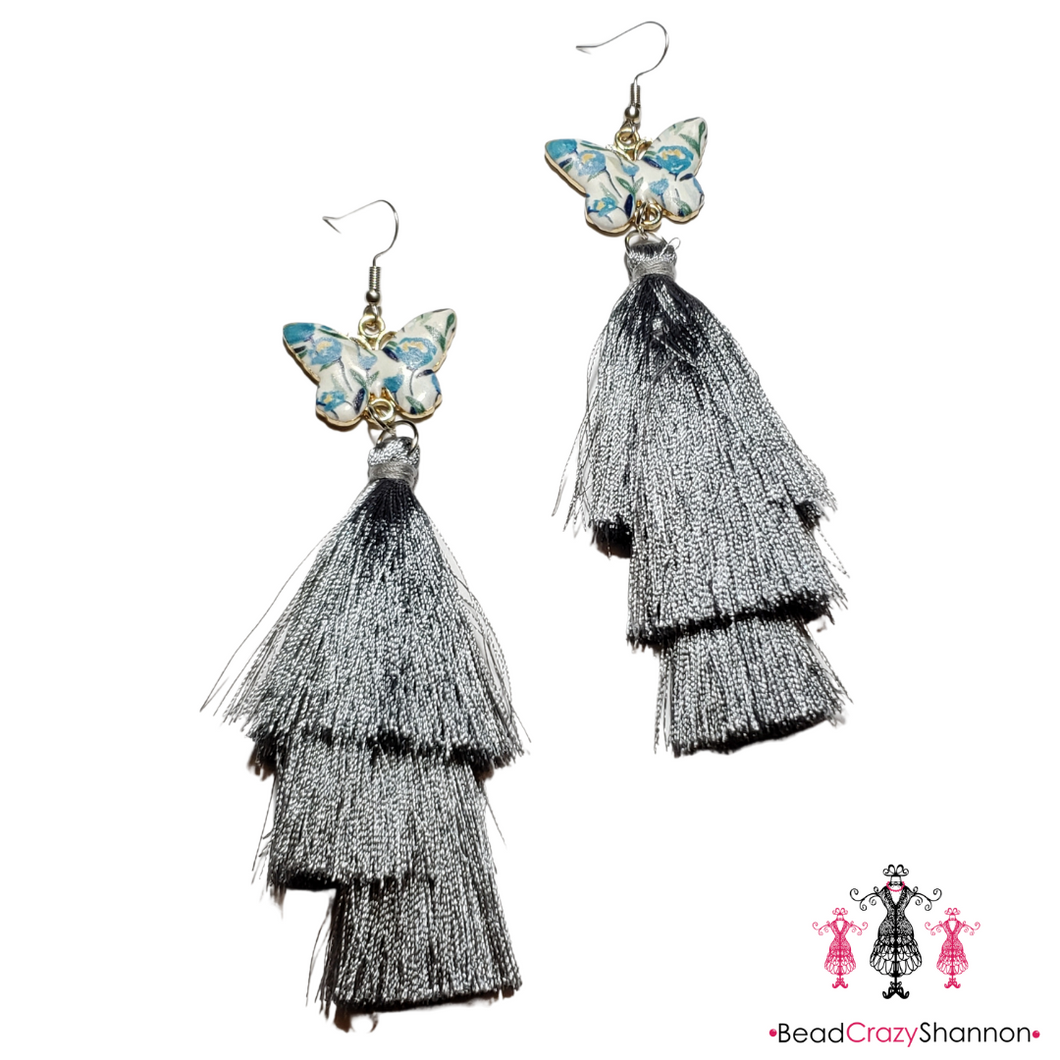 Butterfly Tassel Earrings