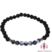 Load image into Gallery viewer, Essential Oil Diffuser Bracelet [Blue Sodalite]
