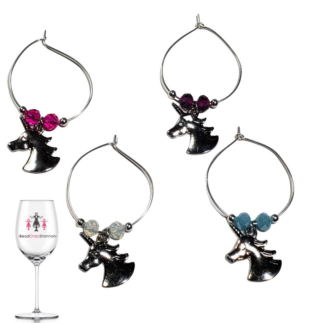 Unicorn Wine Charms