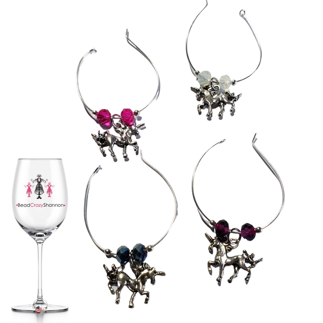 Unicorn Wine Charms