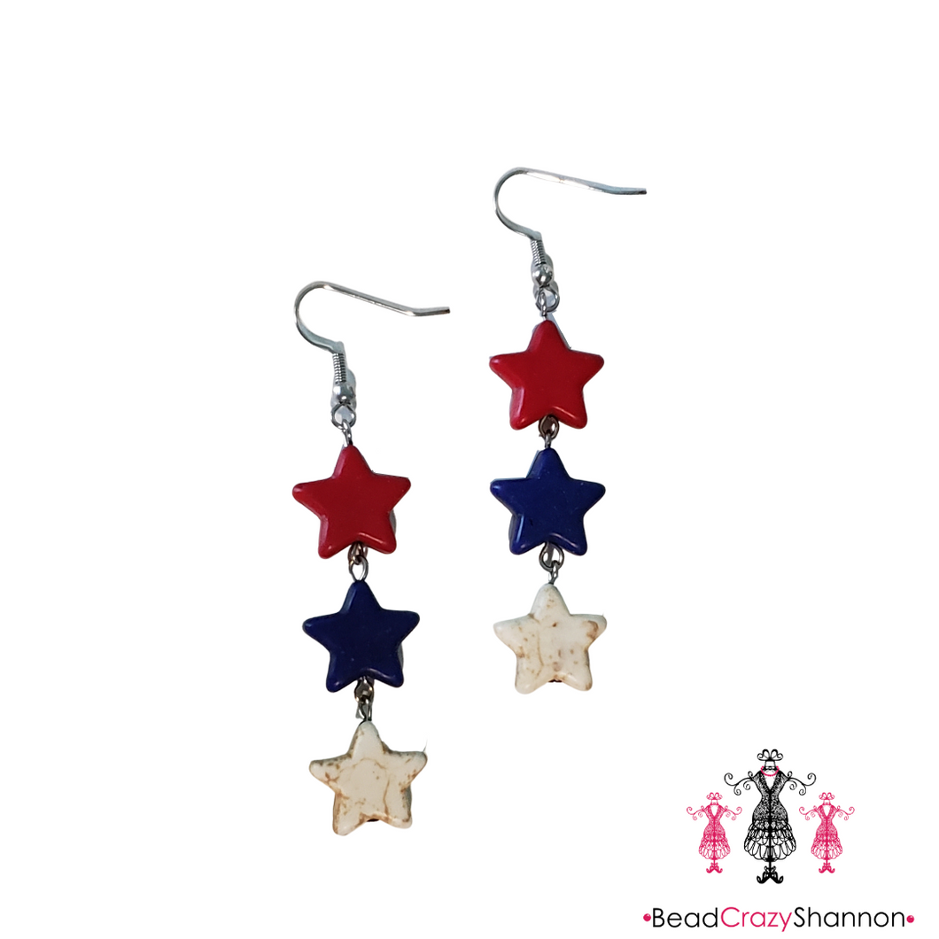 Star Spangled USA Earrings
