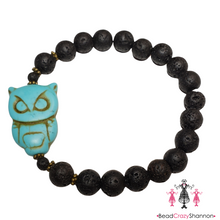 Load image into Gallery viewer, Essential Oil Diffuser Bracelet [Turquoise Owl]
