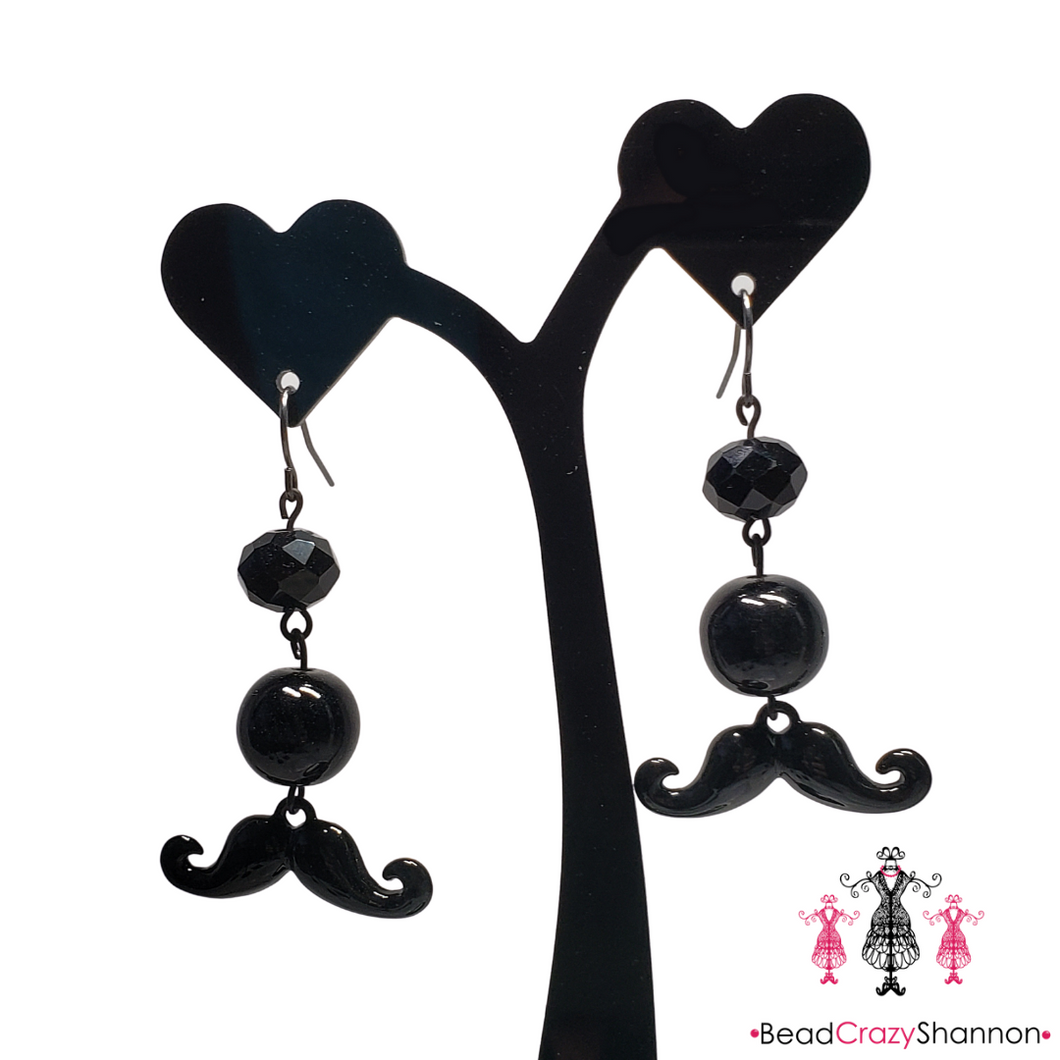 Mustache Earrings